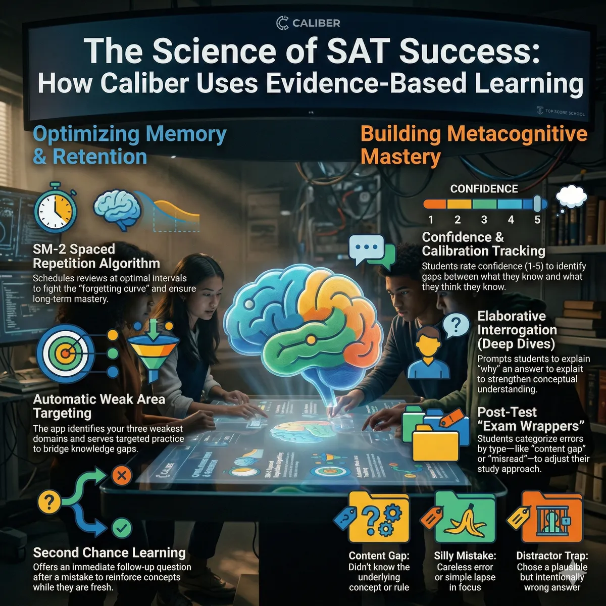 Caliber SAT prep app screenshot